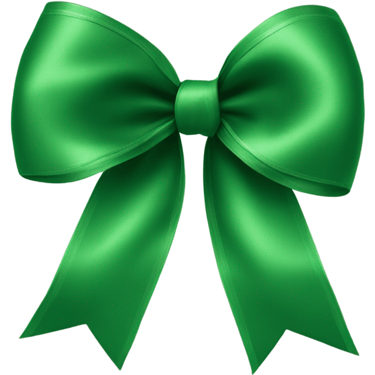 Green ribbon bow emoji