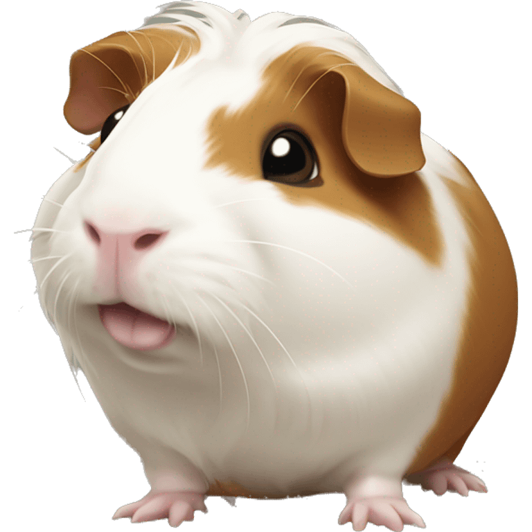 Guinea pig having a poo emoji