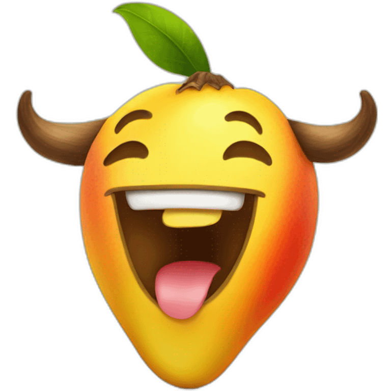 smile mango ox emoji