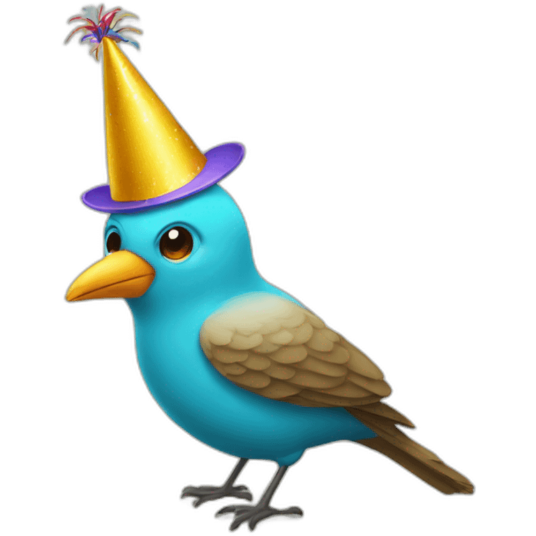 bird with party hat emoji