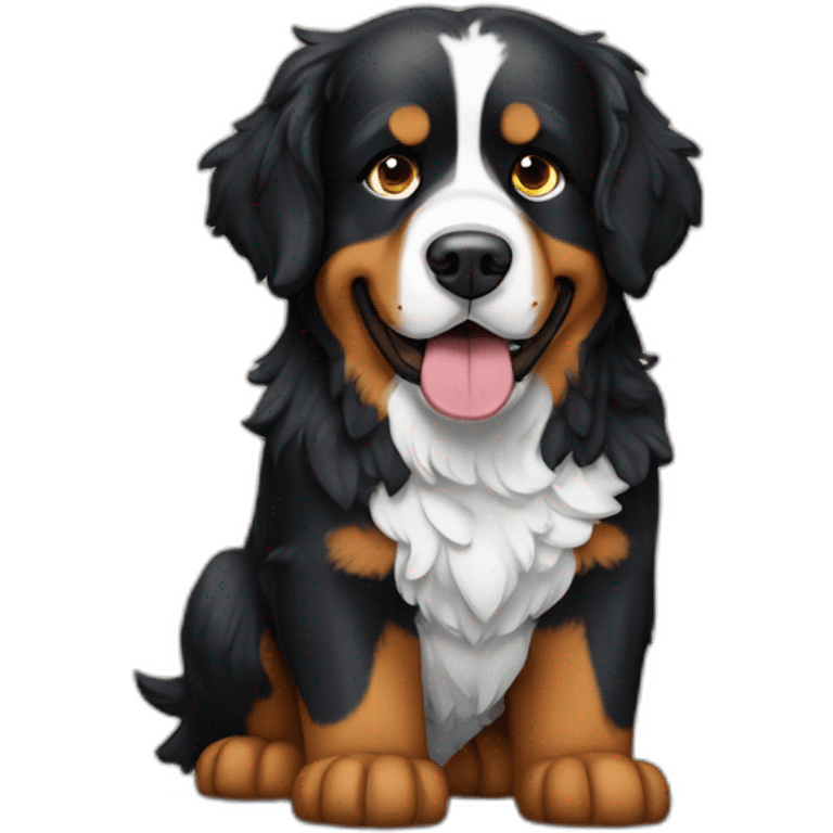 Bernese mountain dog as a corsair emoji