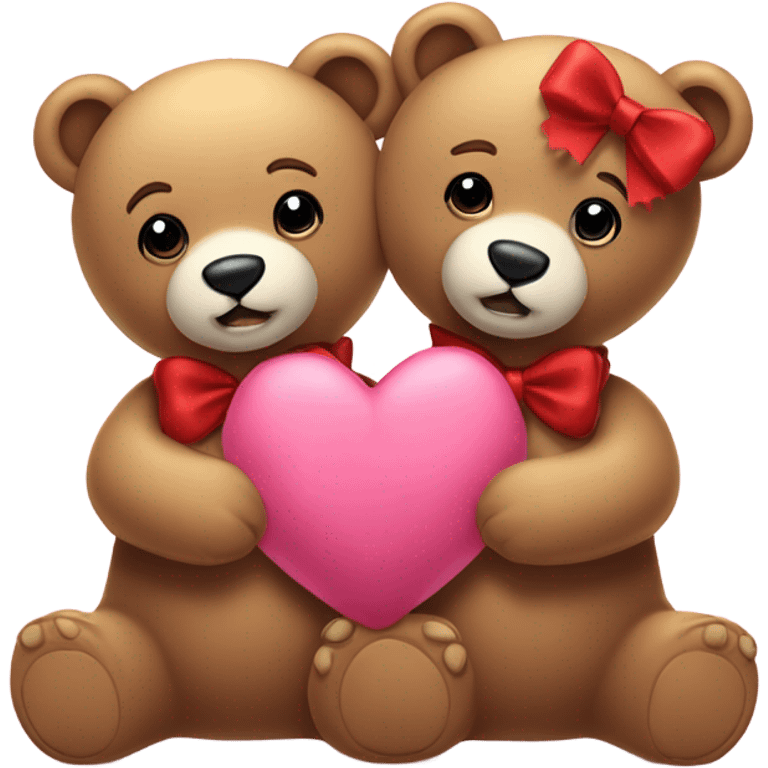 2 Valentine day bears emoji