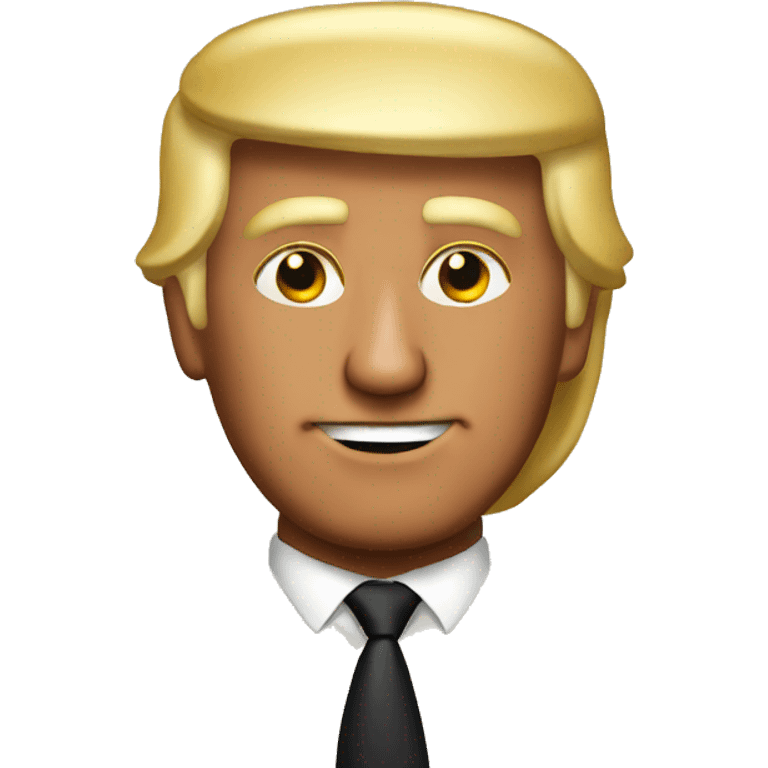 Trump with turkey for hair emoji