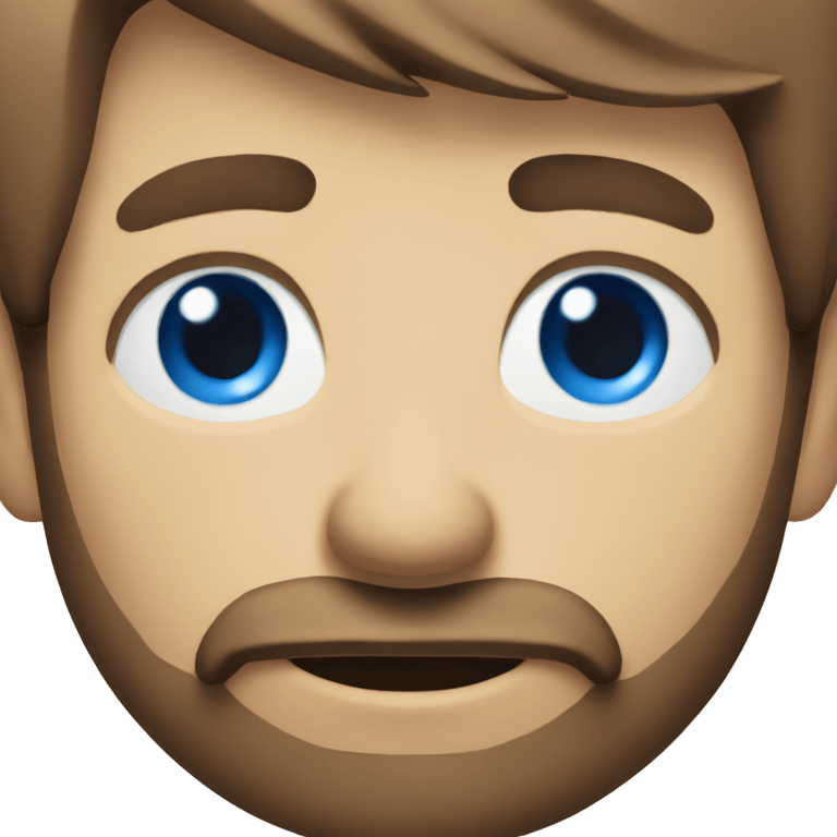 blue eyed man with beard emoji