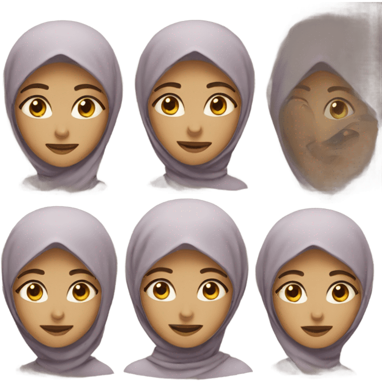 A woman with hijab on  emoji