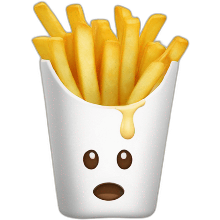 french fries with mayonnaise emoji