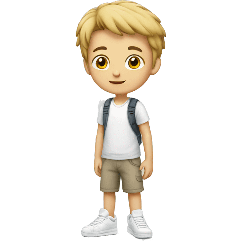 an intelligent boy with white sneakers emoji