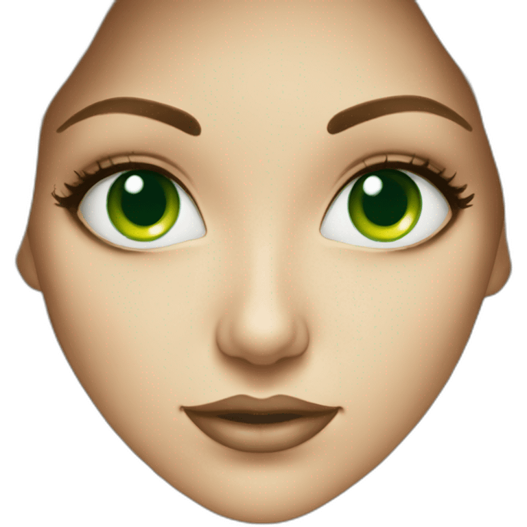 Beautiful woman with green eyes emoji