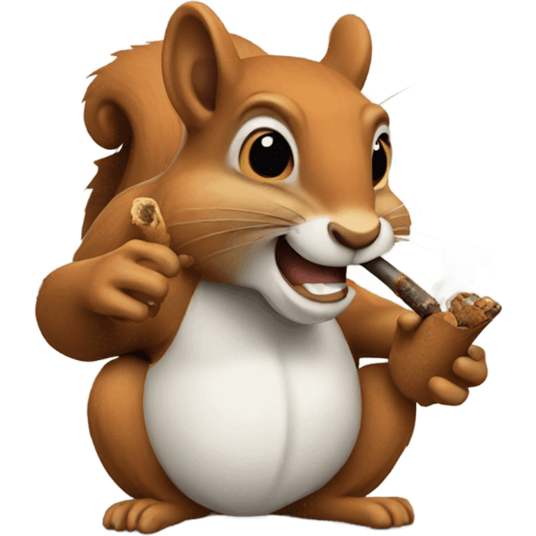 A squirrel smoking  emoji