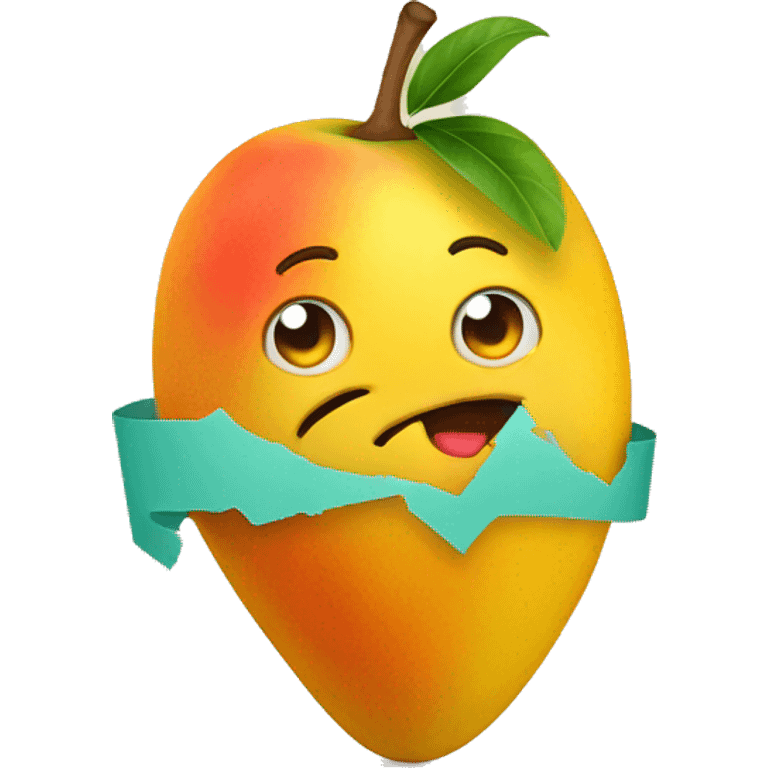 mango in the shape of a broken heart emoji