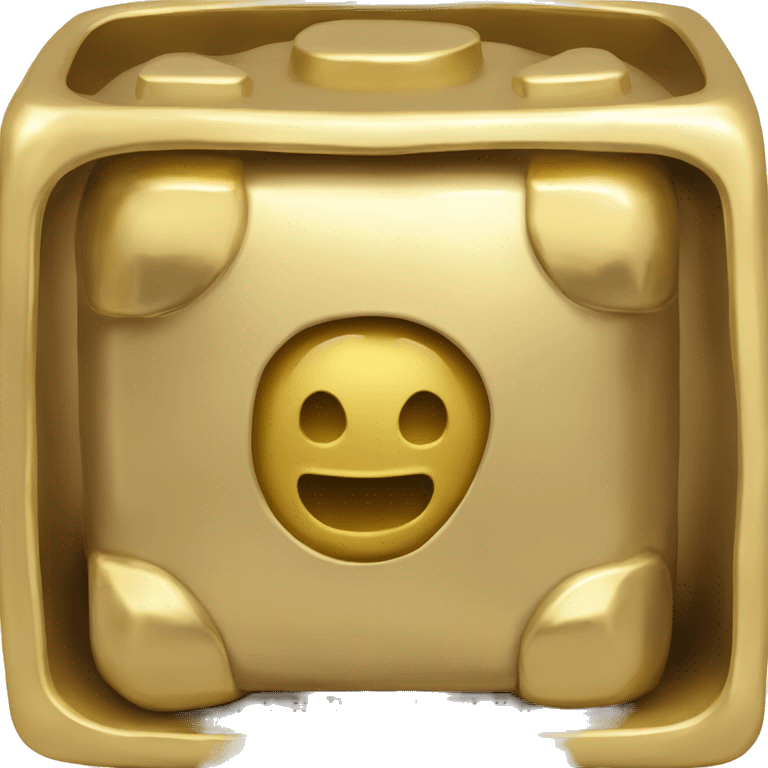 Gold cube like new murabba has  emoji