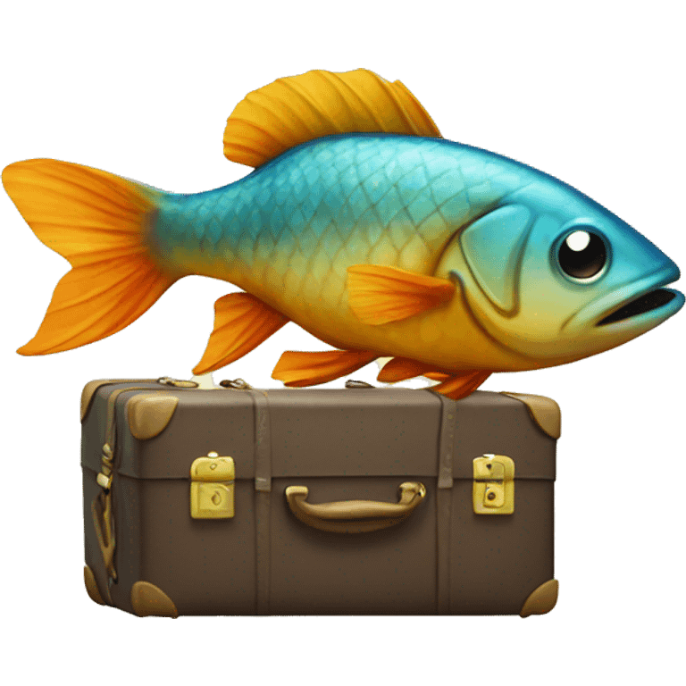 fish with suitcase emoji