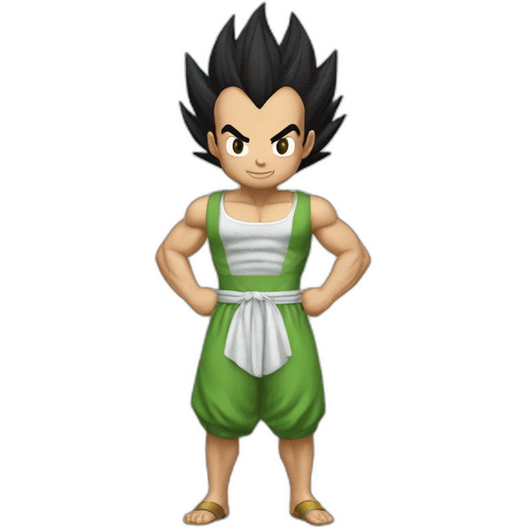 Vegeta in a sundress emoji