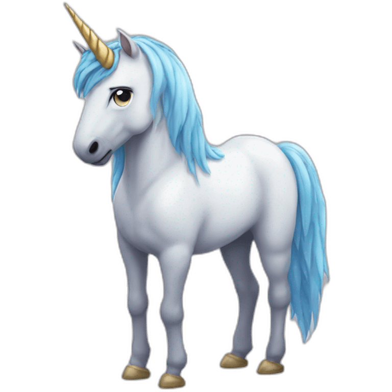 Unicorn full body sad emoji