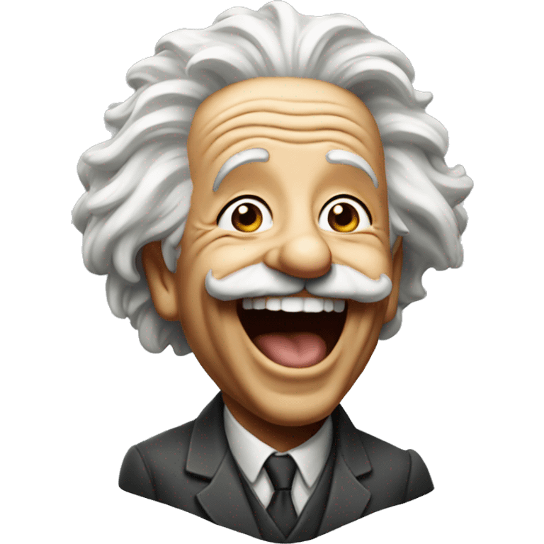 Einstein laughing emoji