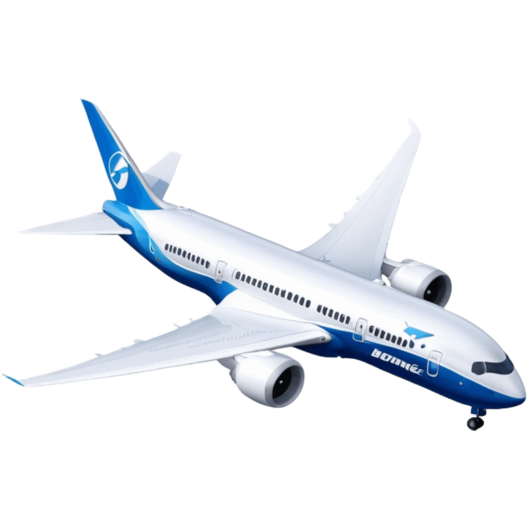 Boeing 787 Dreamliner - Boeing (Model Year: 2022) (Iconic colour: White with blue) emoji