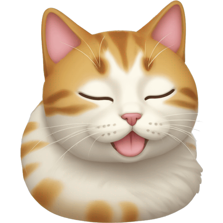 Cat asleep with tongue out emoji