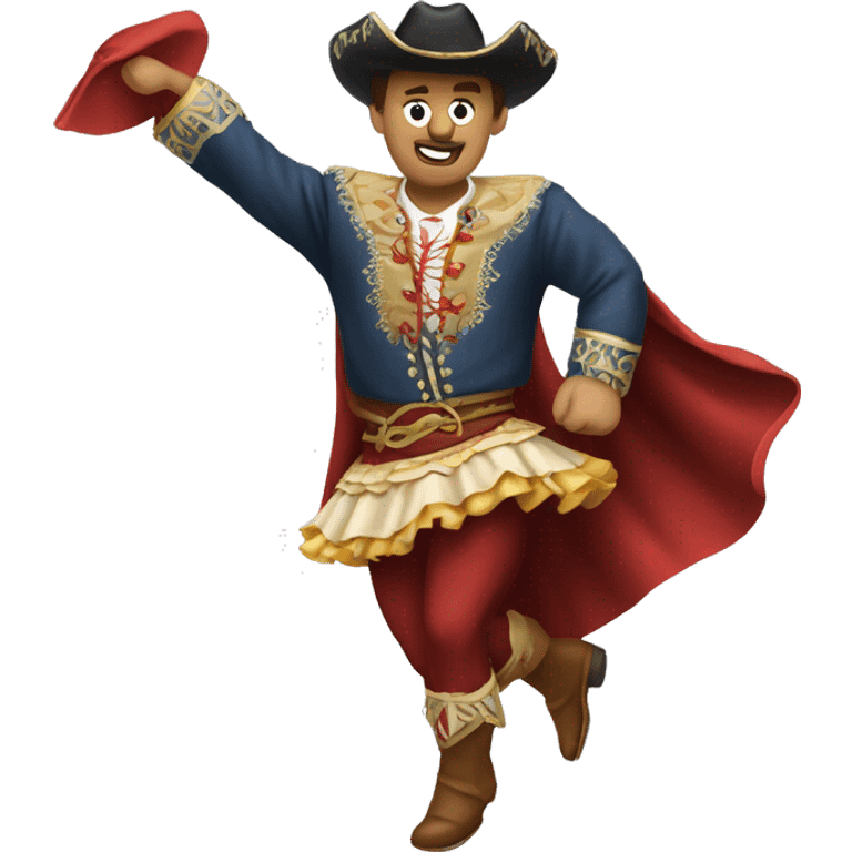 enanito torero volando en traje tipico de torero emoji