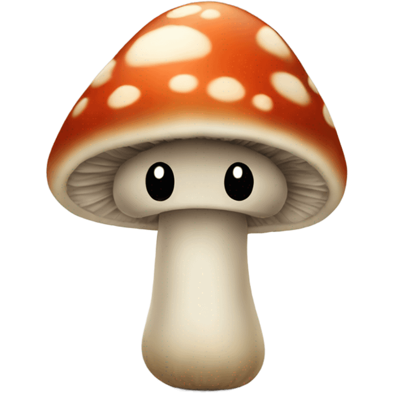 Mushroom wit arms and legs and a face emoji