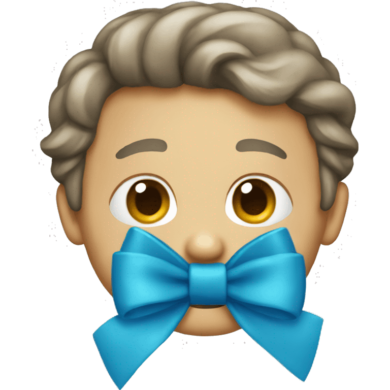 Blue bow emoji emoji