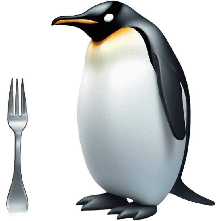 A penguin with a choice emoji