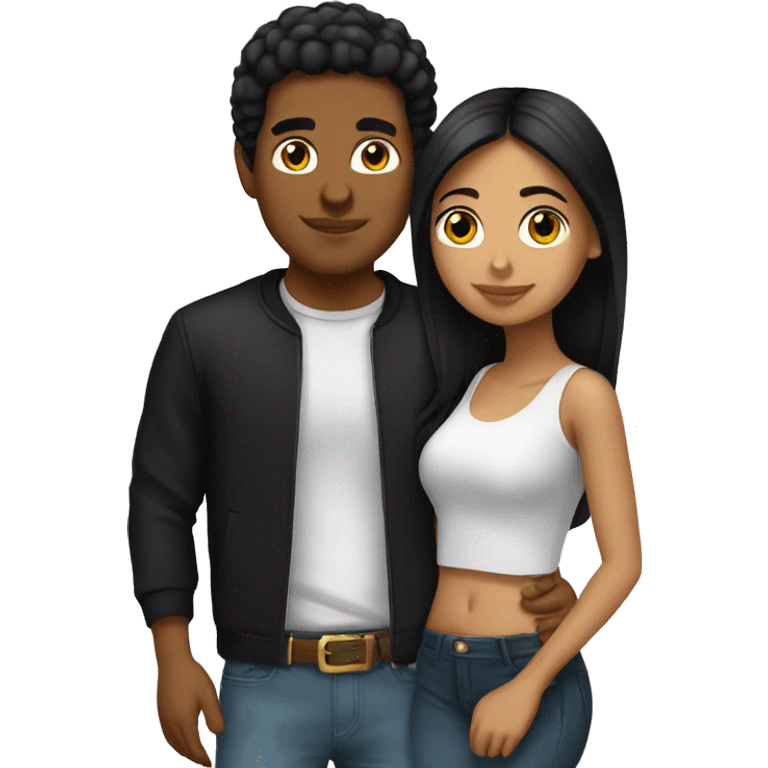 Mexican girl with Dominican boyfriend emoji