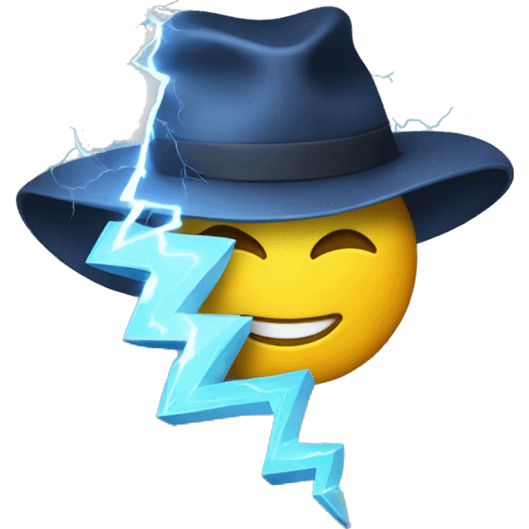 Hat whit a lightning  emoji