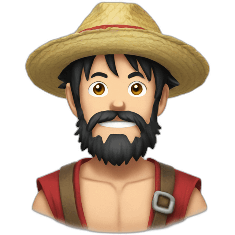 Luffy barbe emoji