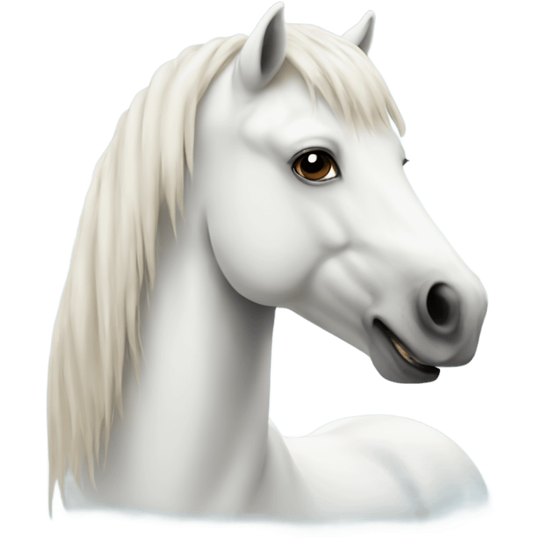 White Icelandic horse  emoji