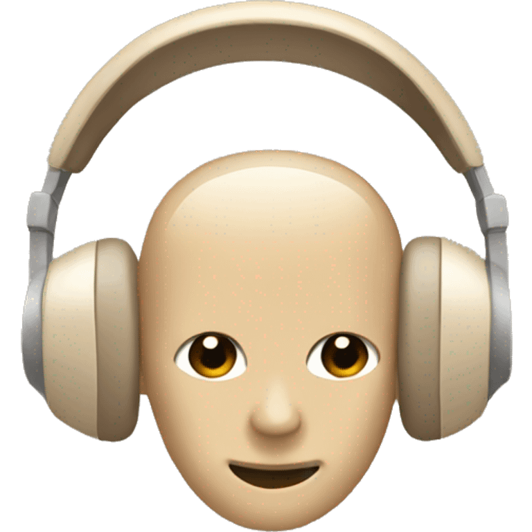 Beige headphones emoji