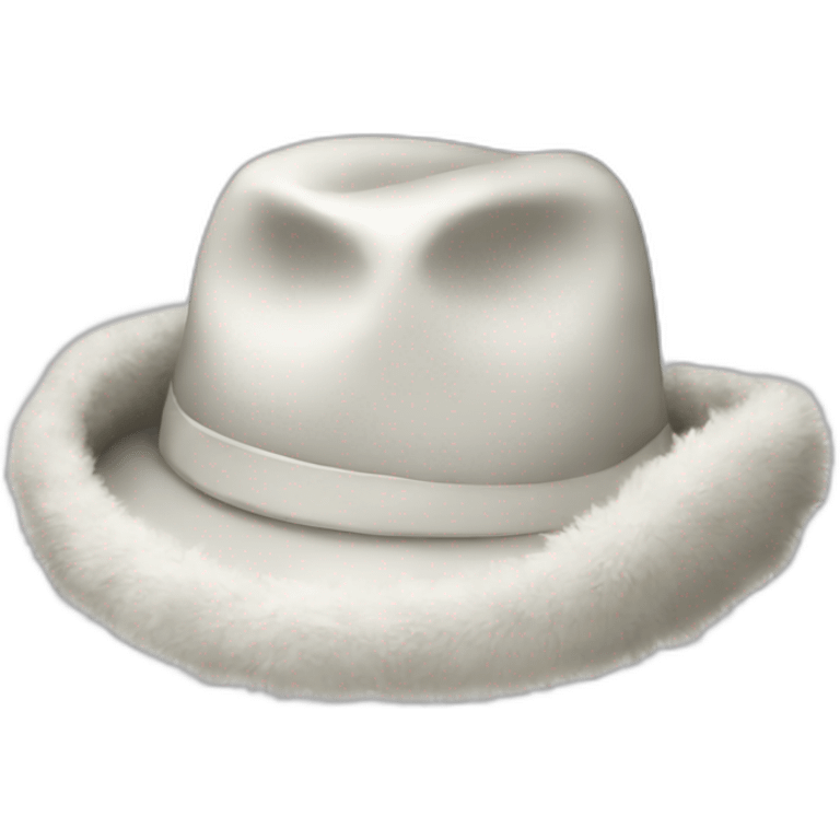 White ushanka hat emoji