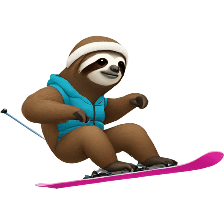 sloth skiing emoji