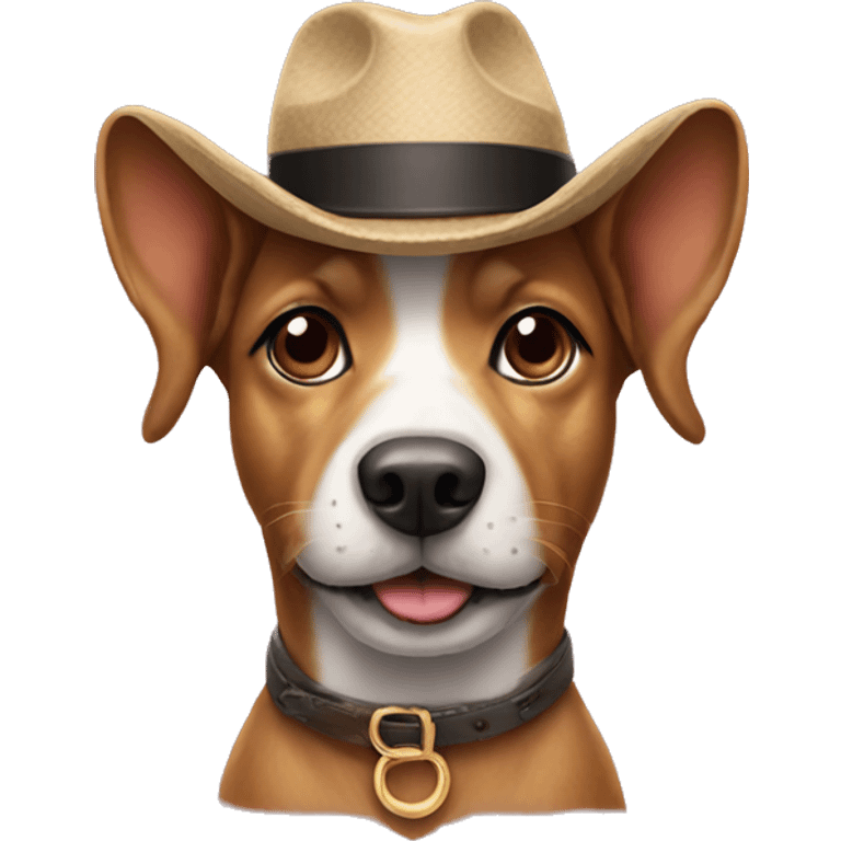 Dog with a hat emoji