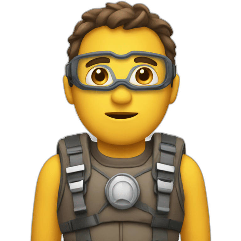 Create a Hero emoji who see something wrong, take Risk and doing for others  emoji