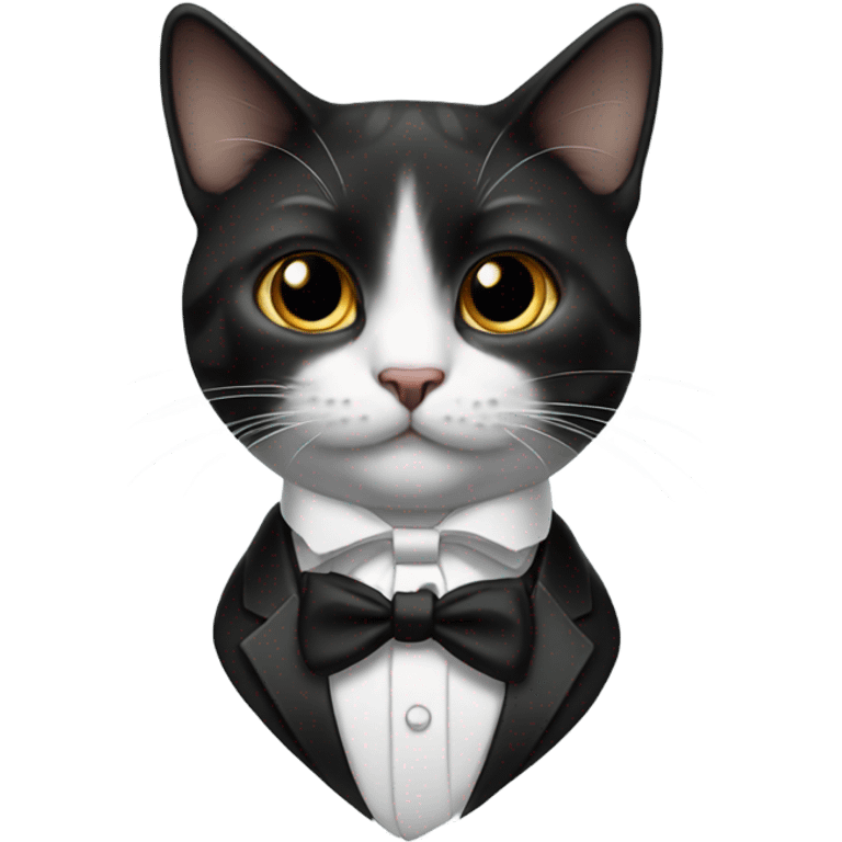 Cat wearing tuxedo emoji