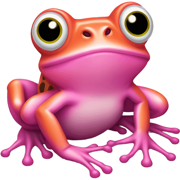 Pink frog emoji