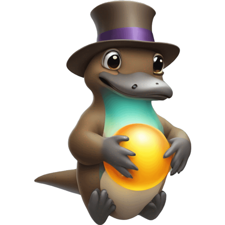 Platypus holding a magic orb  emoji