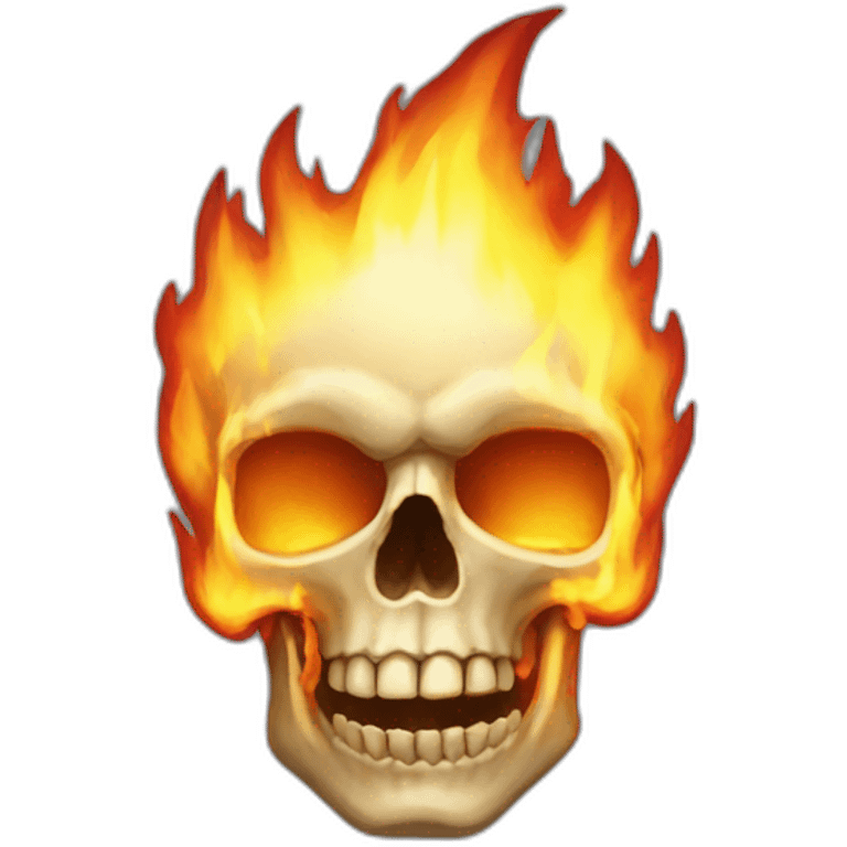 Skull fire emoji