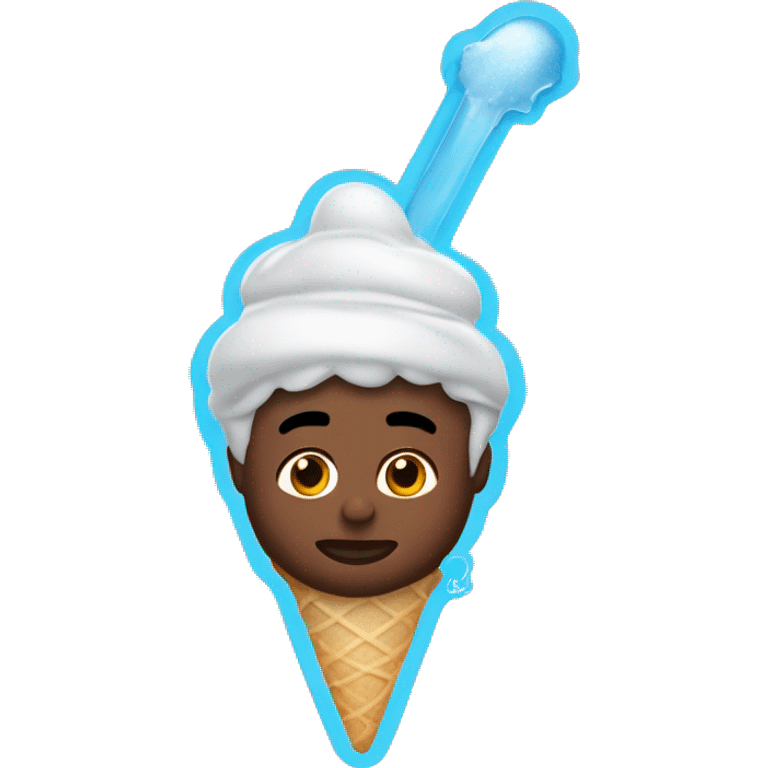 Jordan bardela avec une glace  emoji