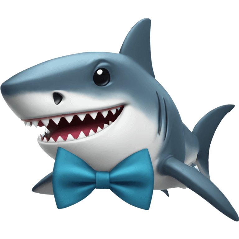 Shark with a bow tie  emoji