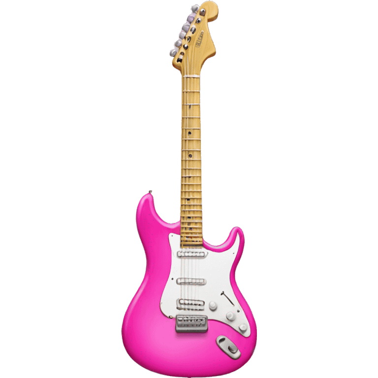 Pink electric guitar emoji