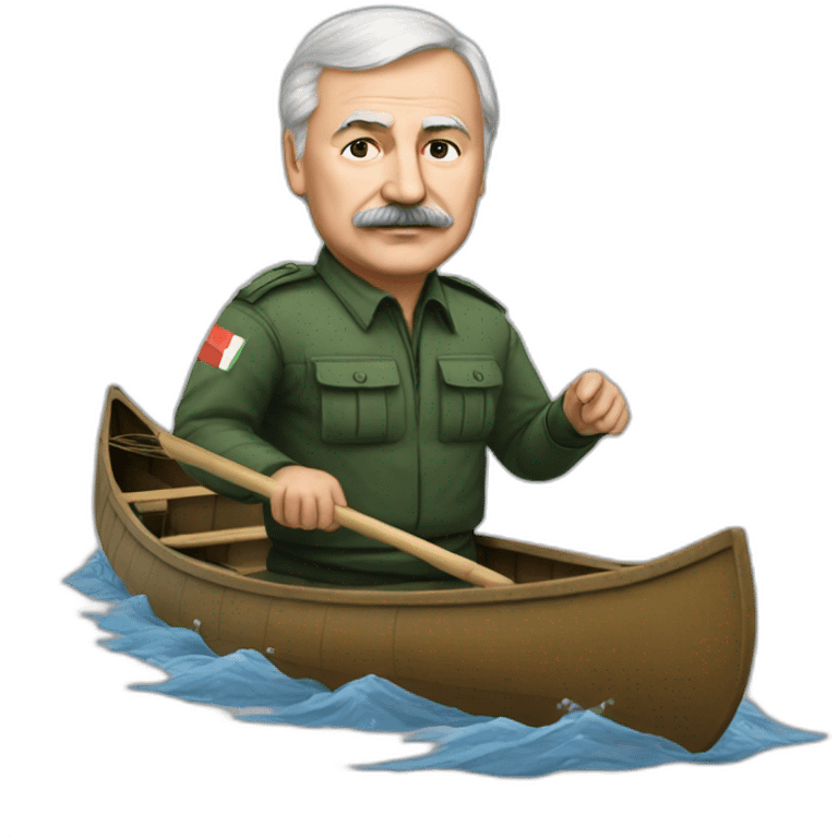 Lukashenko in a canoe emoji