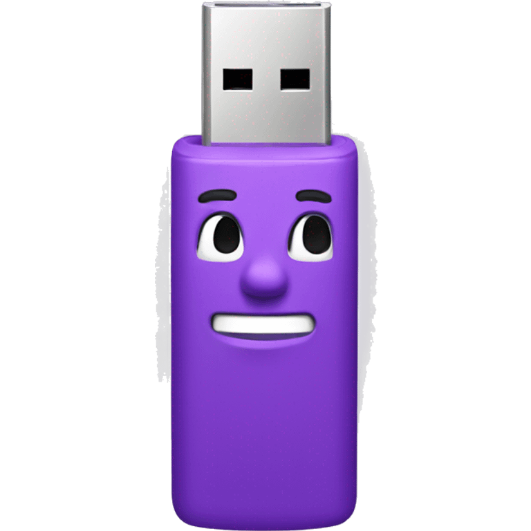 purple usb flash drive emoji