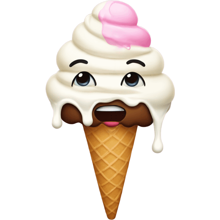 ice cream crying emoji