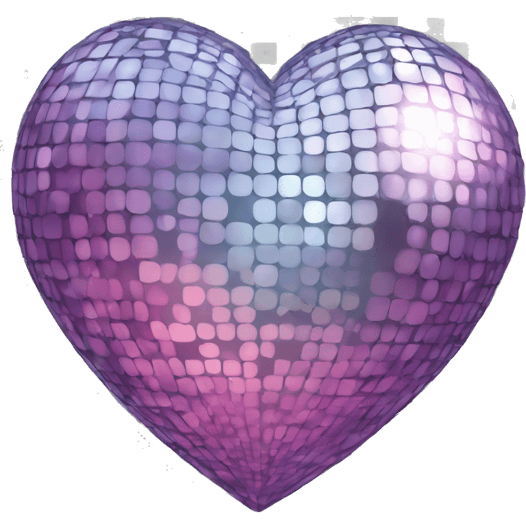  mirrorball heart emoji