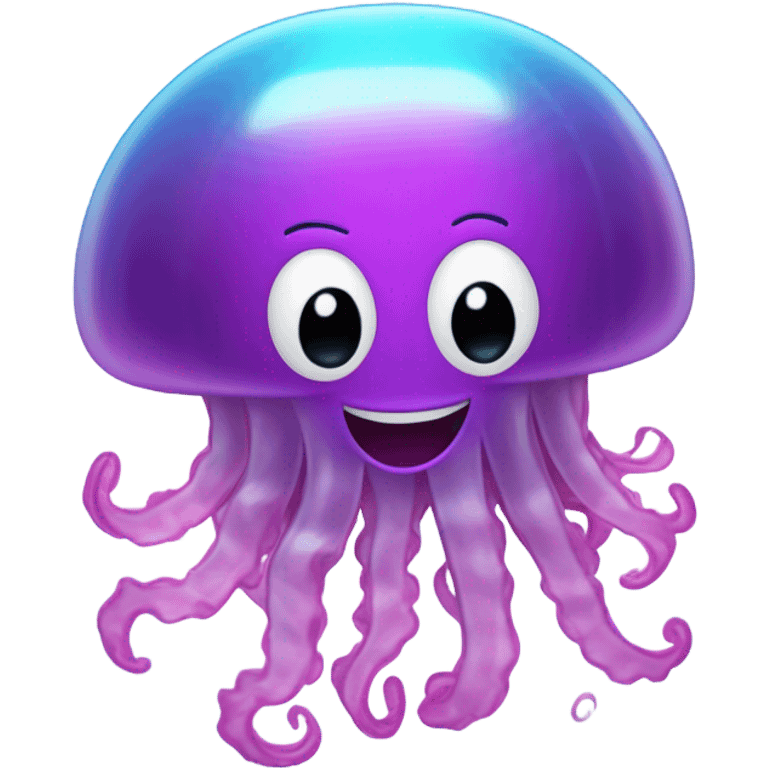 A happy jellyfish emoji