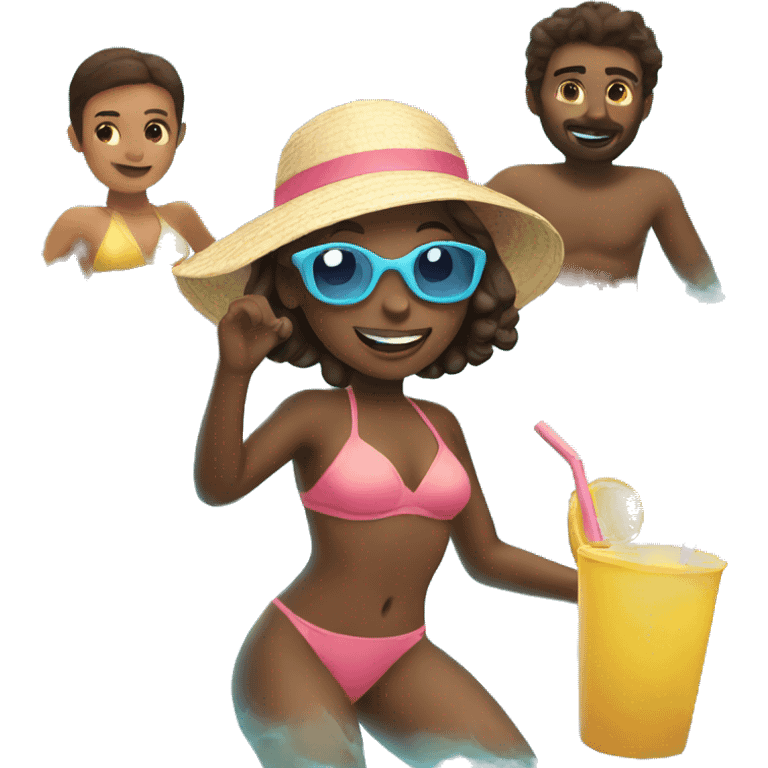 summer fun at the pool emoji