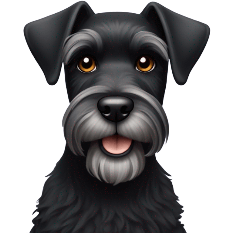 Black miniature schnauzer emoji