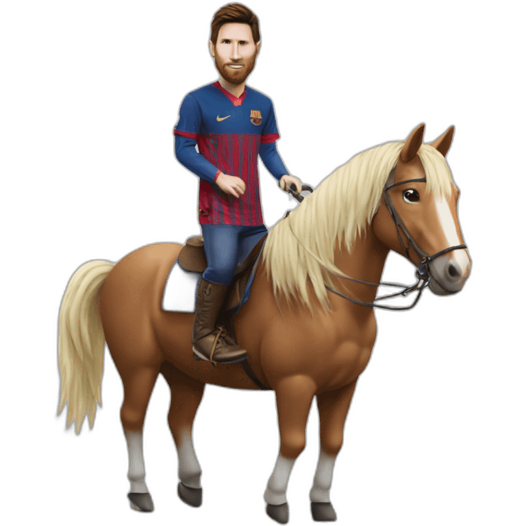 Messi sur un cheval emoji