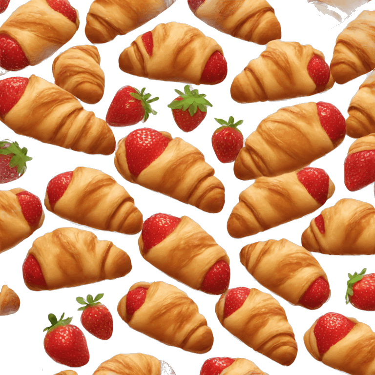 strawberry croissant  emoji